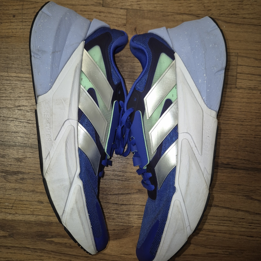 Blue and Silver Athletic Sneakers